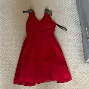 Red cocktail dress